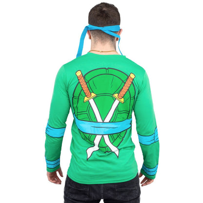 TMNT Long Sleeves Costume T-shirt & Eye Mask - Leonardo
