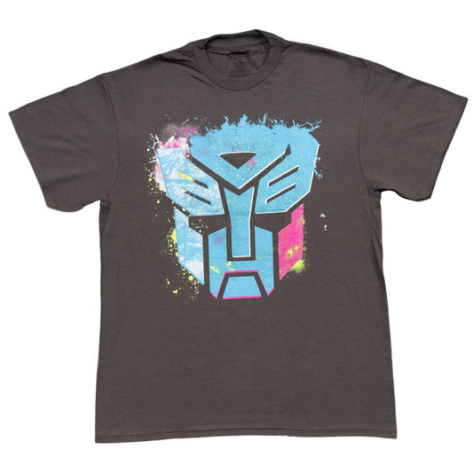 Transformers Autobots Splattered Paint Charcoal T-Shirt - TVStoreOnline