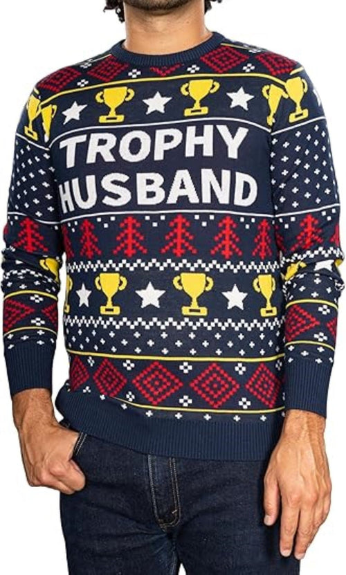 Trophy Husband/Wife Couples Costume Unisex Ugly Christmas Sweater - TVStoreOnline