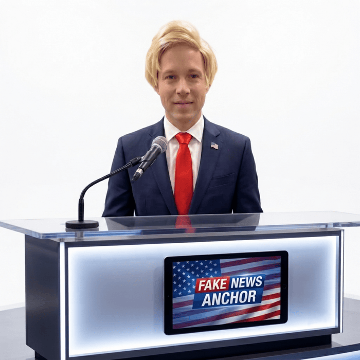 Trump Wig, Tie, USA Pin Halloween Cosplay Costume Accessory Set - TVStoreOnline