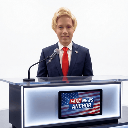 Trump Wig, Tie, USA Pin Halloween Cosplay Costume Accessory Set - TVStoreOnline