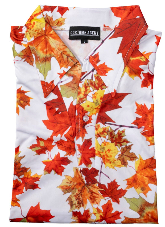 Tyler Durden Maple Leaf Button Up Shirt Adult Halloween Costume Cosplay Shirt - TVStoreOnline
