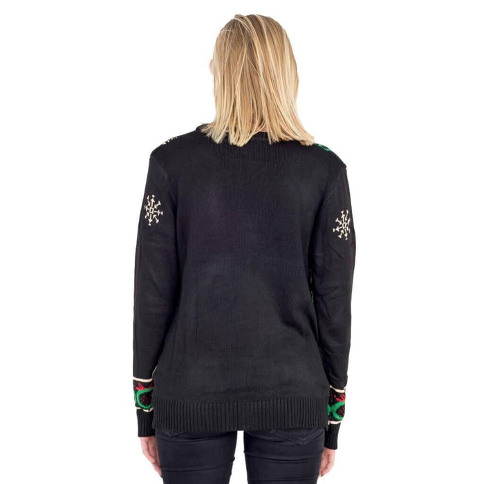 Ugly Christmas Sweater Wreath with Flashing Lights Cardigan-tvso