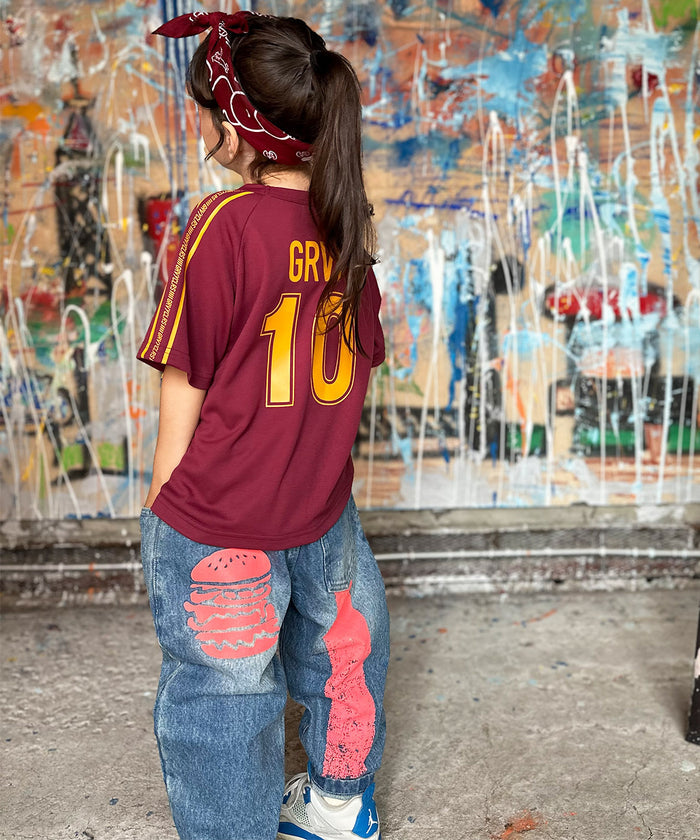 Uneven Denim HAMBURGER Paint Cocoon Pants