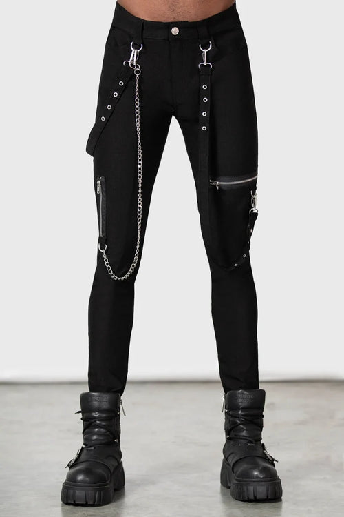 model showing front of pants