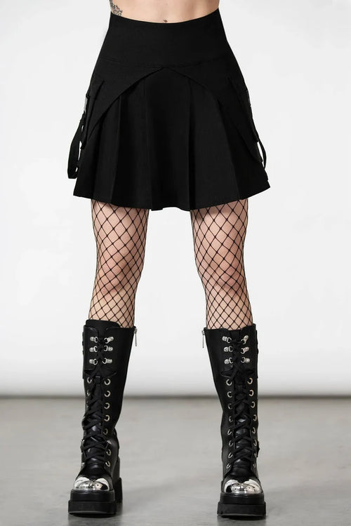 model showing front of skirt