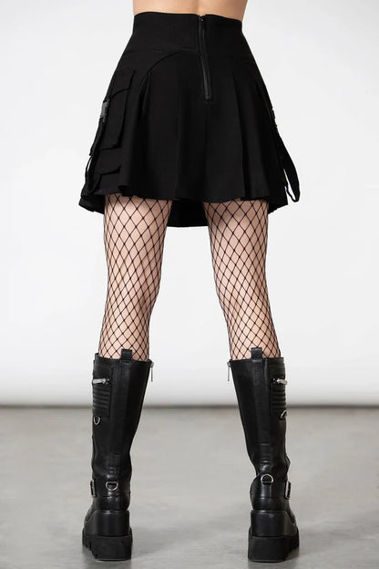 model showing back of skirt