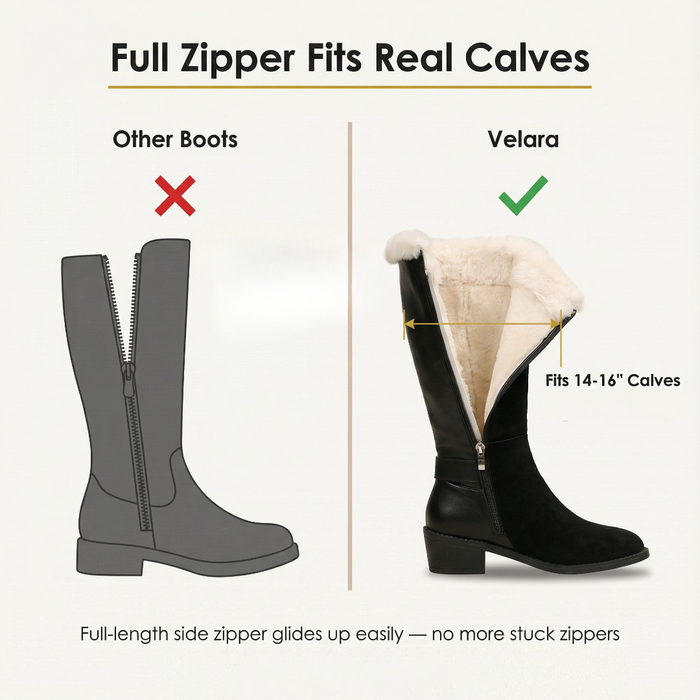 Velara Fleece Lined Knee High Winter Boots