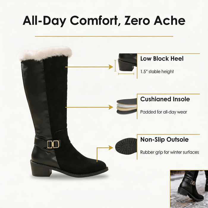 Velara Fleece Lined Knee High Winter Boots