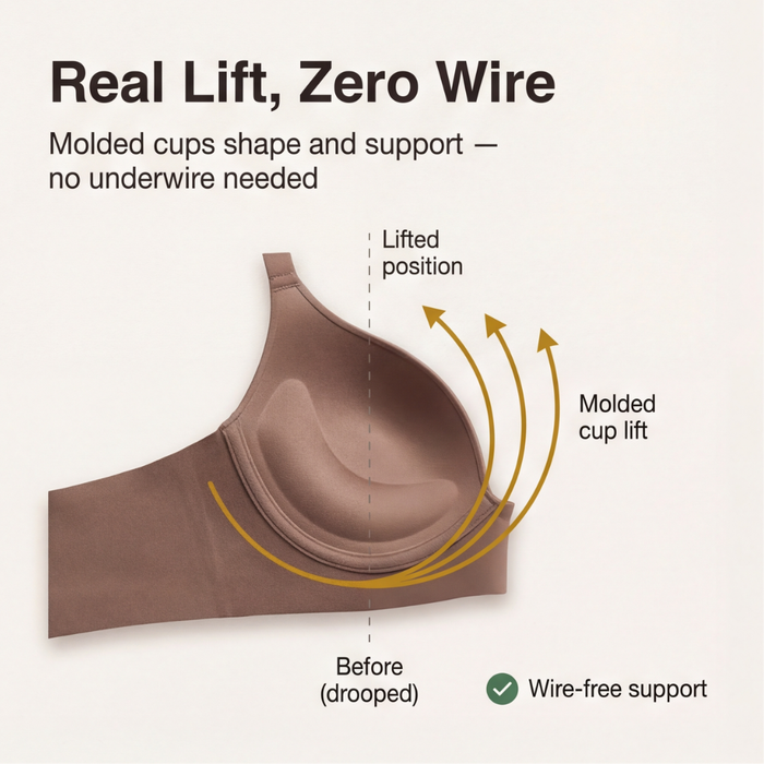 Veluna – Seamless Deep V Wireless Lift Bra