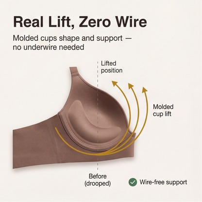 Veluna – Seamless Deep V Wireless Lift Bra