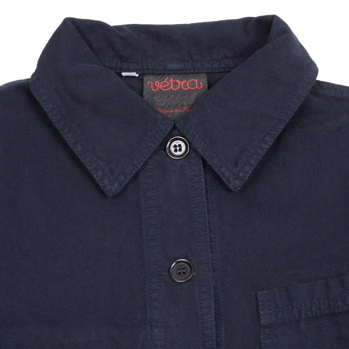 Vetra Women's 2P55/4F Brushed Canvas Cotton Jacket in Navy