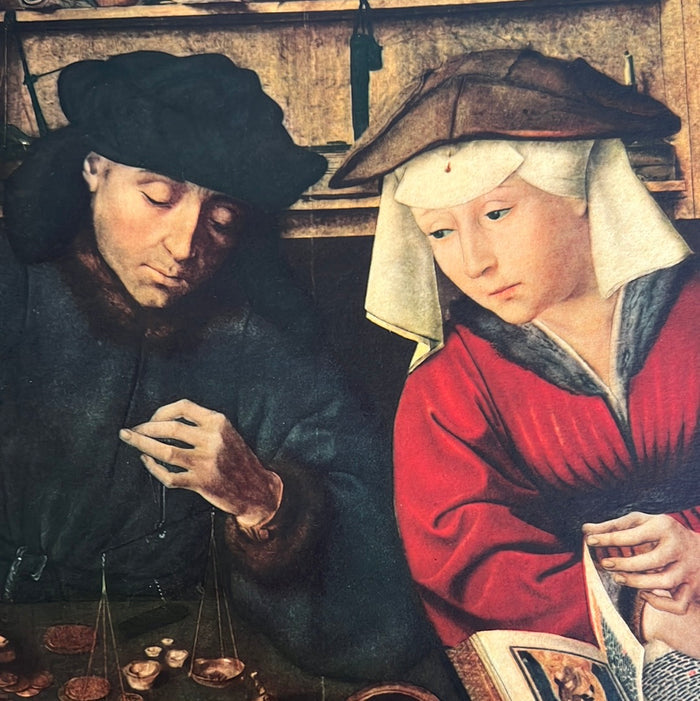 Vintage 1937 Quentin Massy's "The Banker and His Wife" Art Print