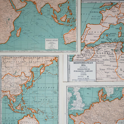 Vintage 1940 Census Atlas Maps