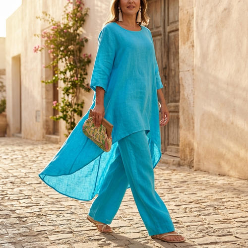 Vivara – Flowy High Low Tunic Set