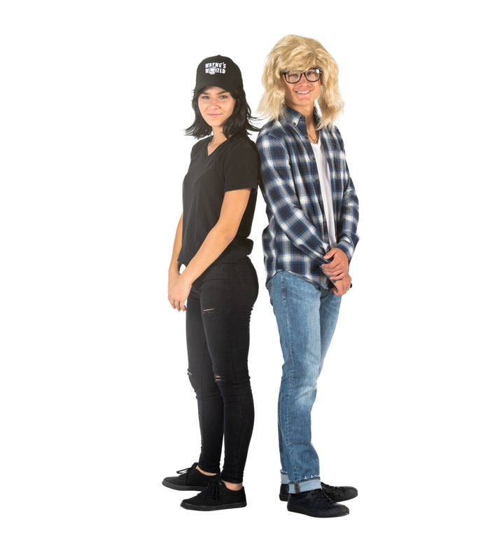 Wayne's World Garth and Wayne Adult Unisex Halloween Cosplay Costume Accessory Set