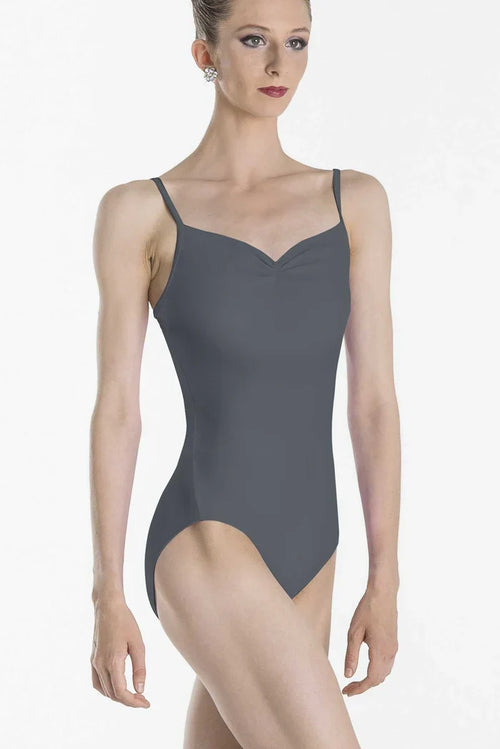 Wear Moi Abbie Pinch Front Camisole Leotard, Dark Grey ABB
