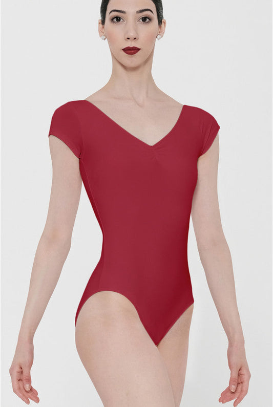 Wear Moi Candide Cap Sleeve Leotard, Red CAN