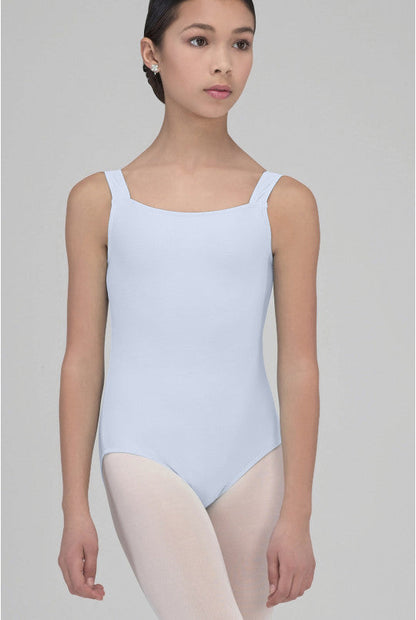 Wear Moi Emeraude Square Front Front Tank Leotard, Sky EMEC