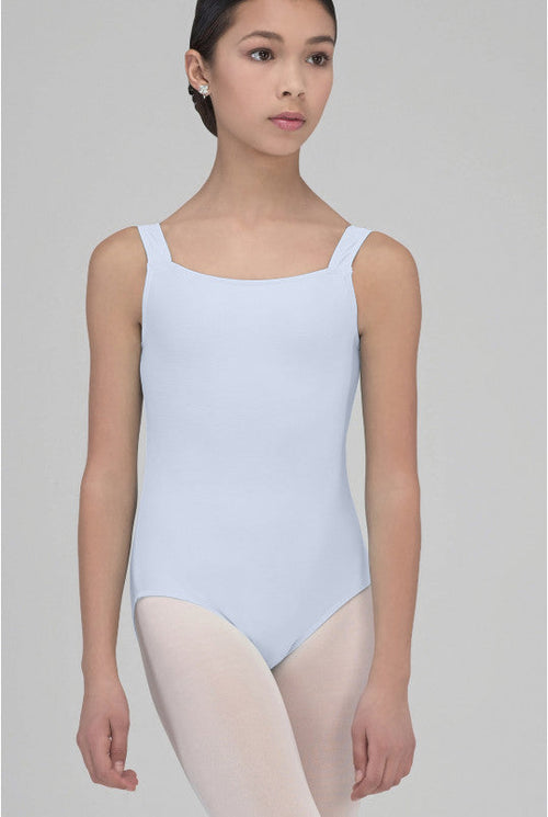 Wear Moi Emeraude Square Front Front Tank Leotard, Sky EMEC