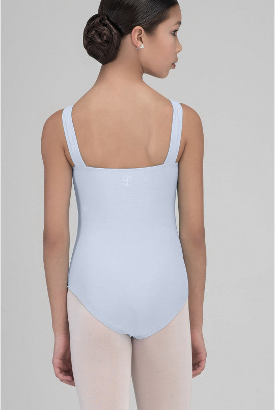 Wear Moi Emeraude Square Front Front Tank Leotard, Sky EMEC