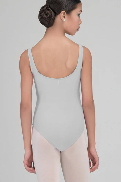 Wear Moi Faustine Pinch Front Tank Leotard, Light Grey FAUC