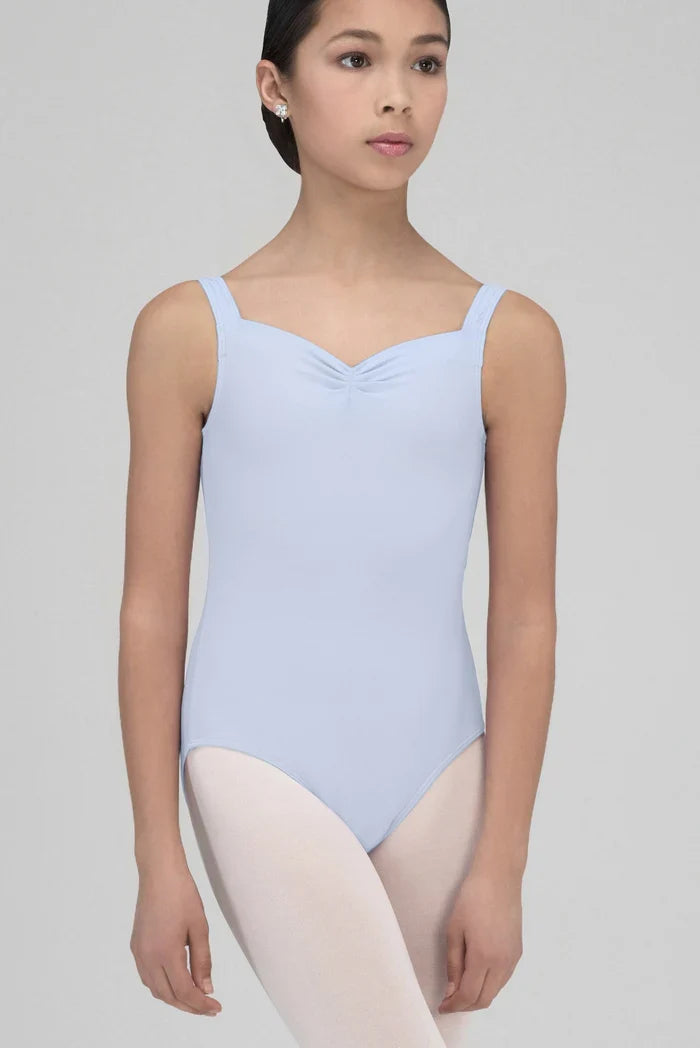 Wear Moi Faustine Pinch Front Tank Leotard, Sky FAUC