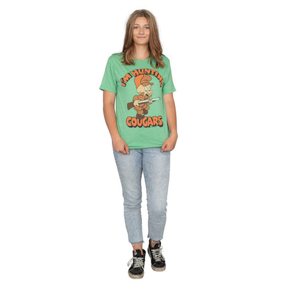 Women's Looney Tunes Elmer Fudd I'm Hunting Cougars T-Shirt - TVStoreOnline