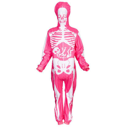 Women's Pink Skeleton Halloween Costume Cosplay Jumpsuit (With Mask) - TVStoreOnline