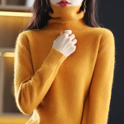 Women's Soft Knit Sweater UK – Chic High Neck Tailored | The Selwyn | Huna