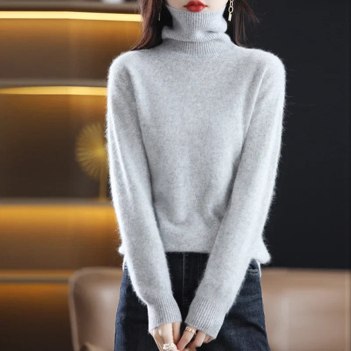 Women's Soft Knit Sweater UK – Chic High Neck Tailored | The Selwyn | Huna