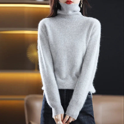 Women's Soft Knit Sweater UK – Chic High Neck Tailored | The Selwyn | Huna