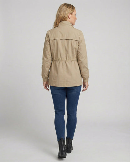 Women's Utility Jacket UK – Drawstring Waist Flap Pockets | The Sunniva | Huna