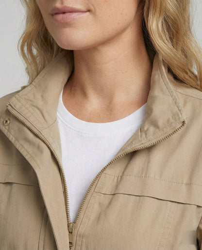 Women's Utility Jacket UK – Drawstring Waist Flap Pockets | The Sunniva | Huna