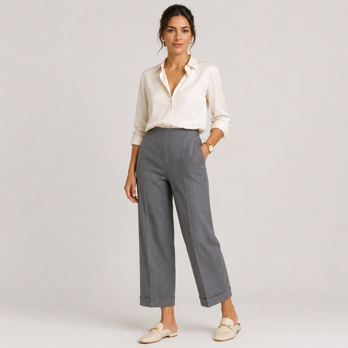 Women's Premium Wide Leg Pants Comfortable Relaxed Fit 7