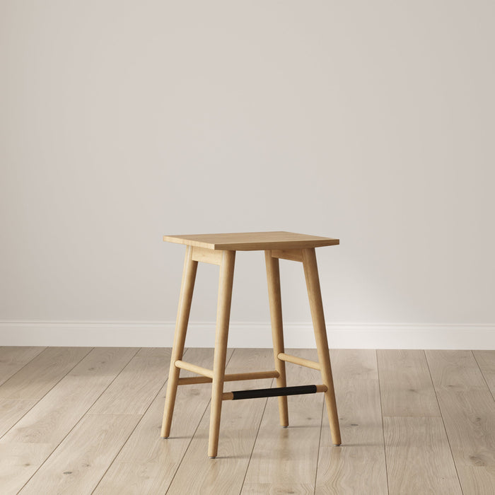 Wood Cushioned Counter Height Bar Stool Warm Pine - Nathan James