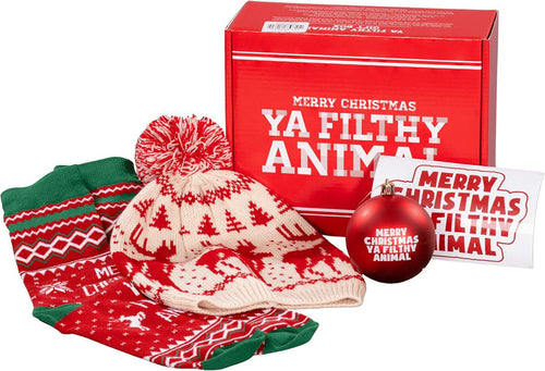 Ya Filthy Animal Merry Christmas Funny Holiday Gift Box Set - TVStoreOnline
