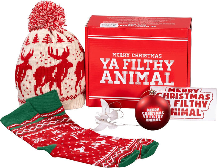 Ya Filthy Animal Merry Christmas Funny Holiday Gift Box Set - TVStoreOnline