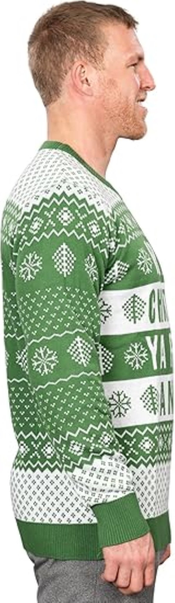 Ya Filthy Animal Quote Adult Unisex Ugly Christmas Sweater (Green) - TVStoreOnline
