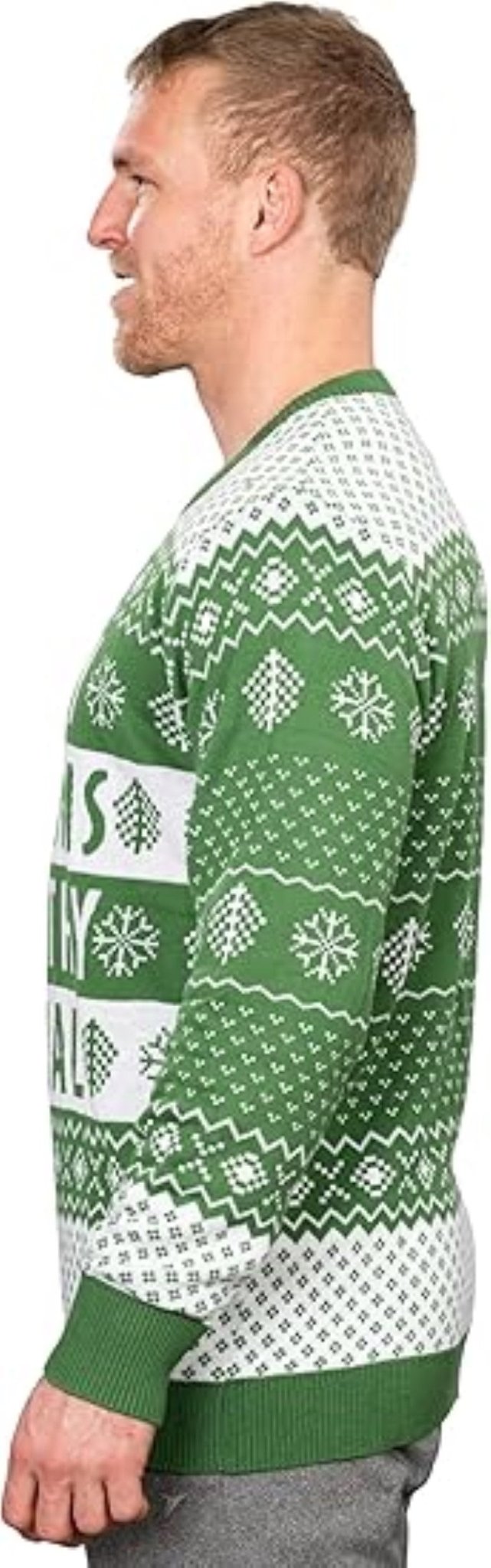 Ya Filthy Animal Quote Adult Unisex Ugly Christmas Sweater (Green) - TVStoreOnline