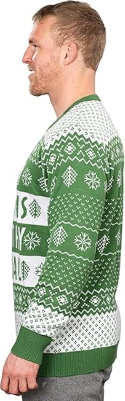 Ya Filthy Animal Quote Adult Unisex Ugly Christmas Sweater (Green) - TVStoreOnline