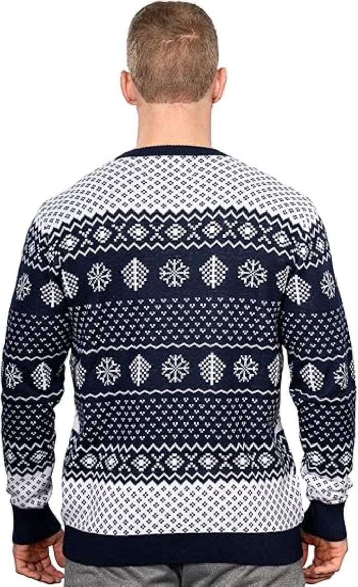Ya Filthy Animal Quote Adult Unisex Ugly Christmas Sweater (Navy) - TVStoreOnline