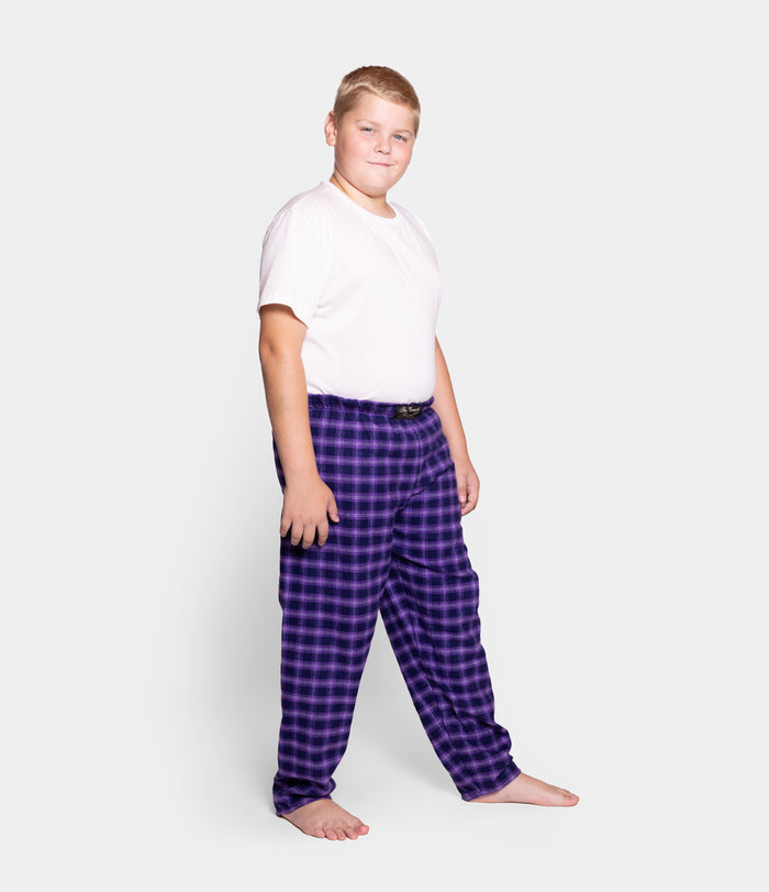 Youth Flannel Pants - Purple Maze